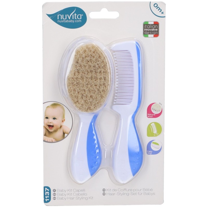Kit capelli spazzola/pettine blu