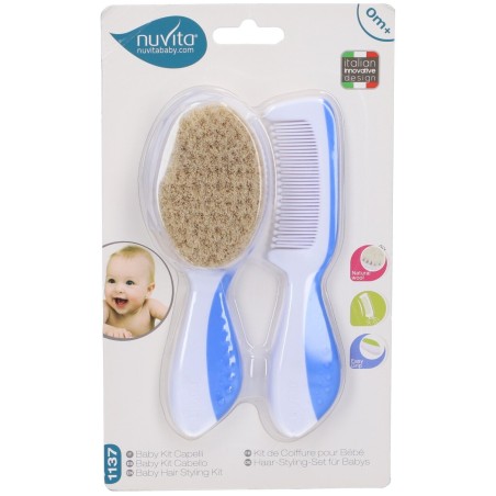 Kit capelli spazzola/pettine blu