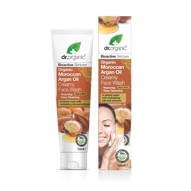 Dr organic argan face wash detergente viso 150 ml