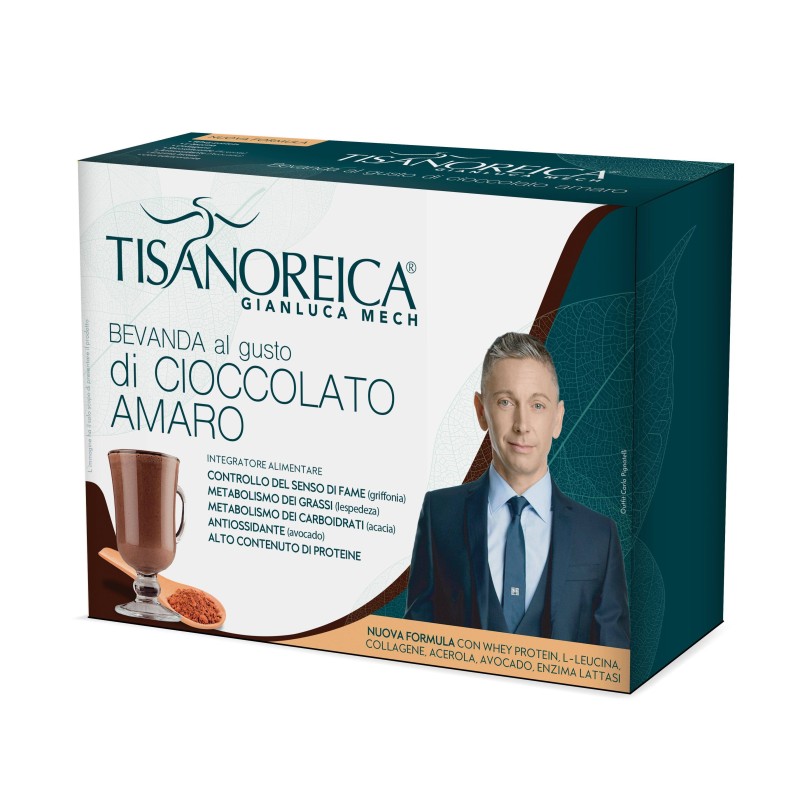Tisanoreica bevanda cioccolato amaro 4 buste da 34 g