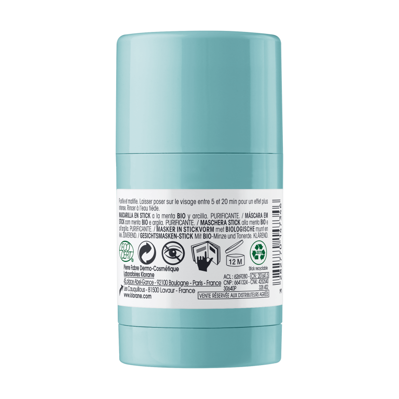 Klorane maschera stick purificante menta acquatica 25 g Klorane maschera stick purificante menta acquatica 25 g