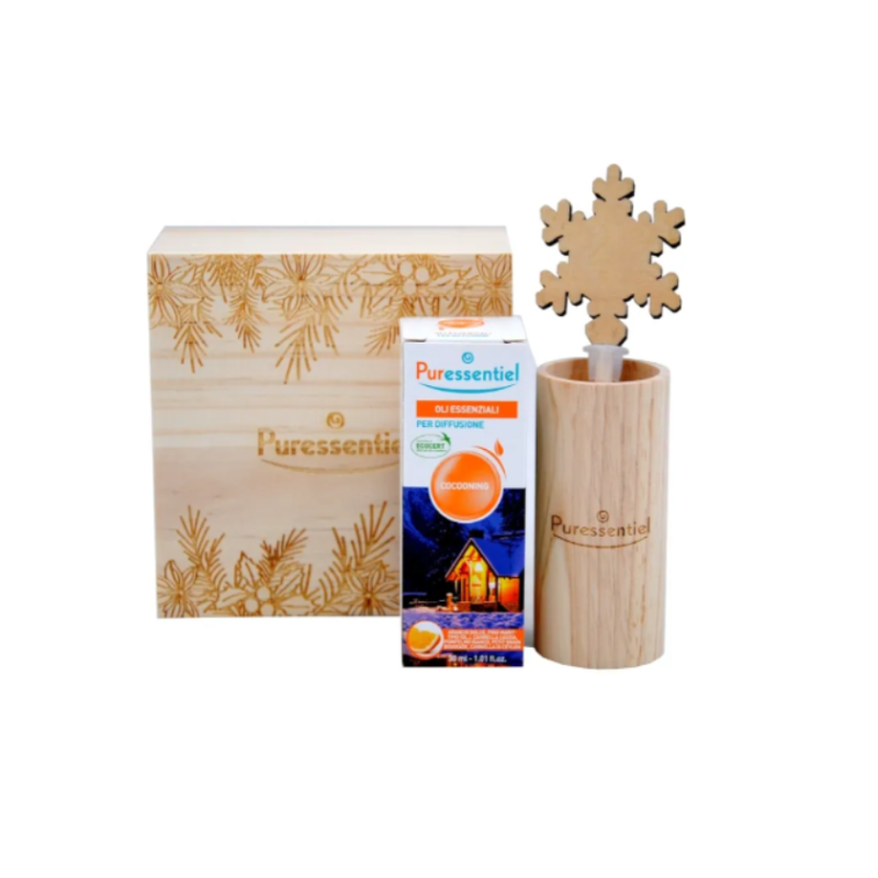 Puressentiel cofanetto diffusore capillarita' cocooning + miscela cocooning 30 ml