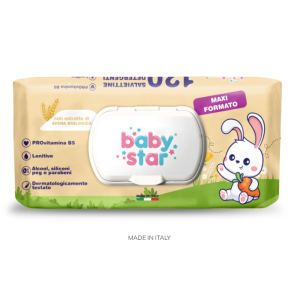 Babystar salviettine bebe' avena bio 120 pezzi