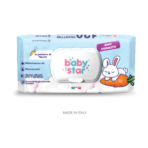 Babystar salviettine bebe' talco 120 pezzi