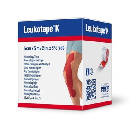 Benda adesiva actimove leukotape k taping fisioterapico larghezza 5 cm lunghezza 5 m colore rosso in rotolo Benda adesiva actimove leukotape k taping fisioterapico larghezza 5 cm lunghezza 5 m colore rosso in rotolo