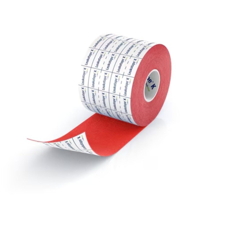 Benda adesiva actimove leukotape k taping fisioterapico larghezza 5 cm lunghezza 5 m colore rosso in rotolo Benda adesiva actimove leukotape k taping fisioterapico larghezza 5 cm lunghezza 5 m colore rosso in rotolo