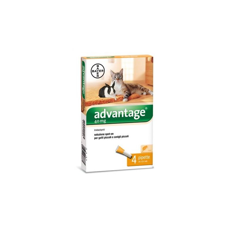 Advantage 40 mg soluzione spot-on per gatti piccoli e conigli piccoli Advantage 40 mg soluzione spot-on per gatti piccoli e conigli piccoli