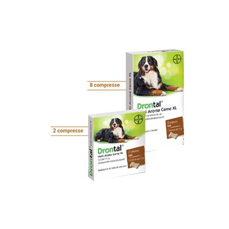 Drontal multi aroma carne xl 525/504/175 mg compresse per cani