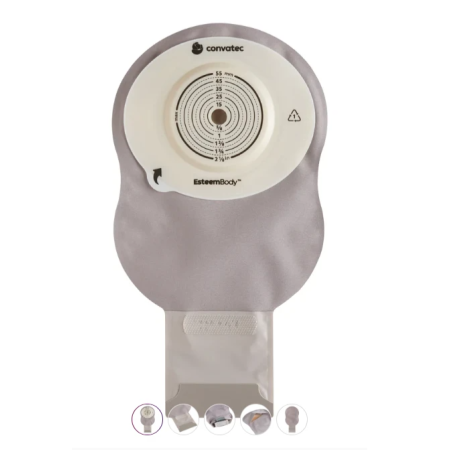 Sacca ileostomia esteem body fondo aperto 7 mm opaco ritagliabile 10-55 mm 10 pezzi