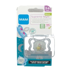 Mam succhietto supreme night 2-6 silicone single box neutro