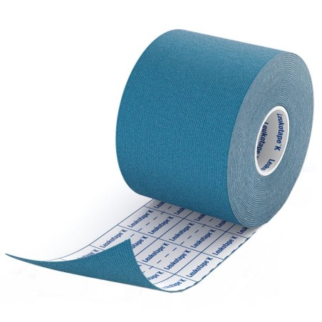 Benda adesiva actimove leukot k taping fisioterapico larghezza 5 cm lunghezza 5 m colore blu in rotolo Benda adesiva actimove leukot k taping fisioterapico larghezza 5 cm lunghezza 5 m colore blu in rotolo