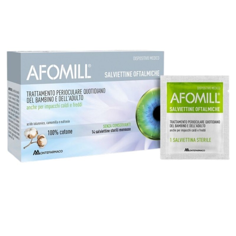 Afomill salviettine oftalmiche 14 pezzi