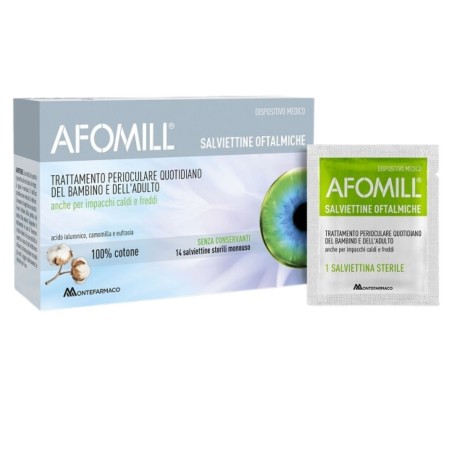 Afomill salviettine oftalmiche 14 pezzi