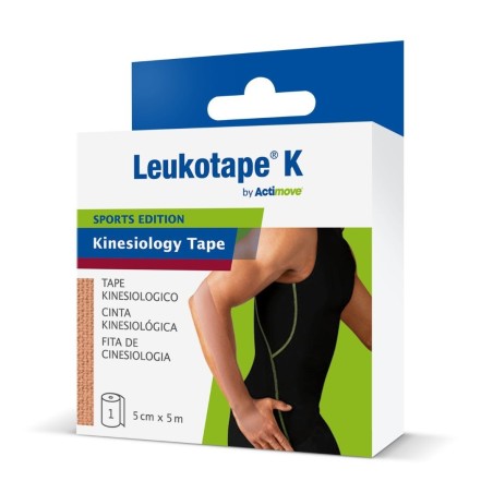 Benda adesiva actimove leukotape k taping fisioterapico largghezza 5 cm lunghezza 5 m colore carne in rotolo Benda adesiva actimove leukotape k taping fisioterapico largghezza 5 cm lunghezza 5 m colore carne in rotolo