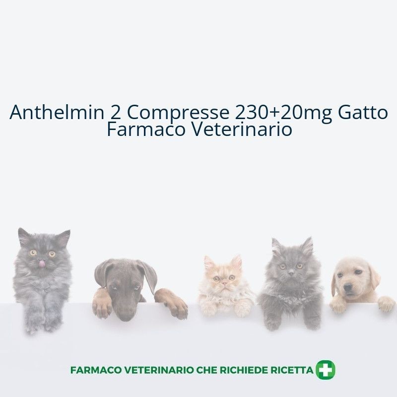 Anthelmin 230 mg/20 mg compresse rivestite estite con film per gatti Anthelmin 230 mg/20 mg compresse rivestite estite con film per gatti