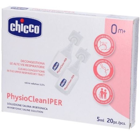 Soluzione salina ipertonica physioclean iper 20 pezzi da 5 ml