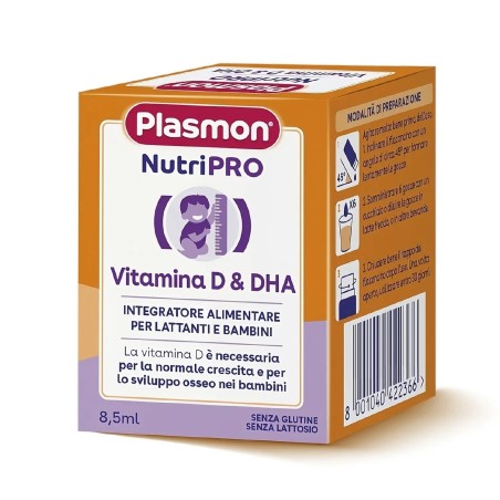 Plasmon nutripro vitamina d & dha 8,5 ml