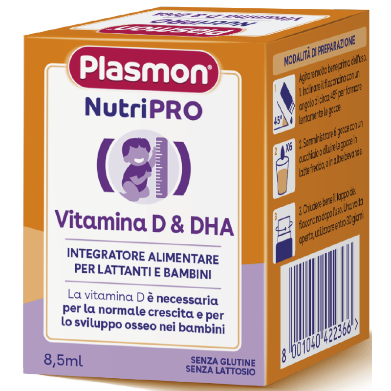Plasmon nutripro vitamina d & dha 8,5 ml