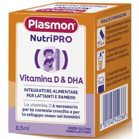 Plasmon nutripro vitamina d & dha 8,5 ml
