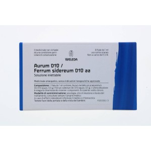 Weleda aurum d10 ferrum sidereum d10 8 fiale da 1 ml l'una