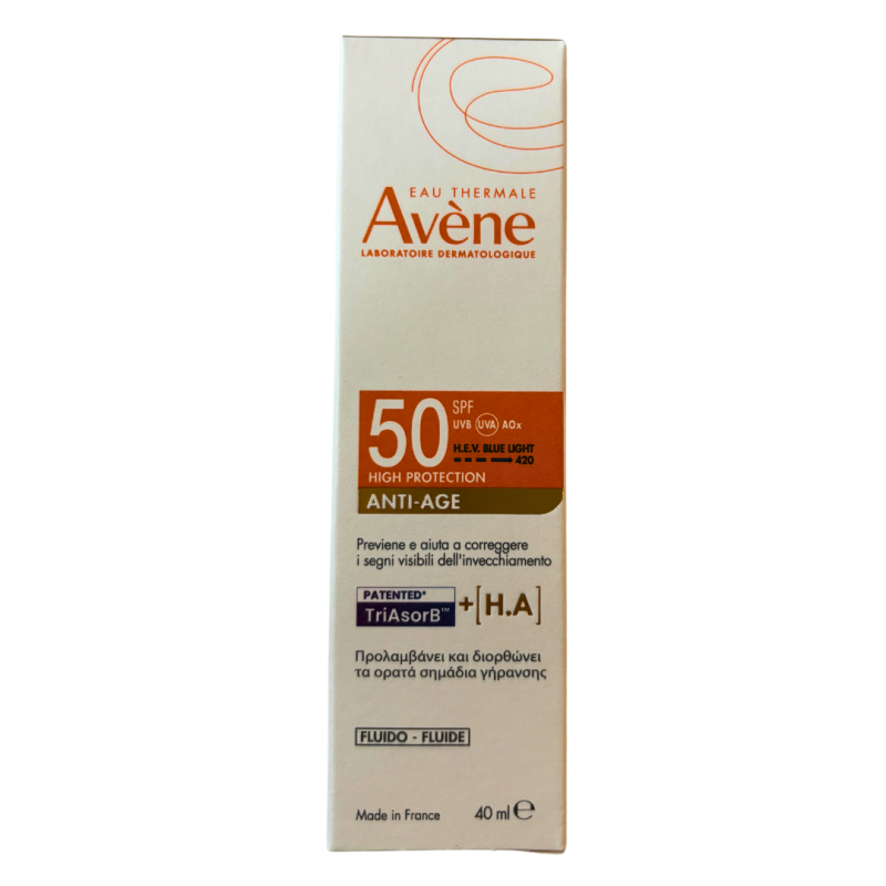 Eau thermale avene solare fluido anti-eta' spf 50 40 ml