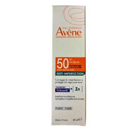 Eau thermale avene solare fluido anti-imperf spf 50 40 ml