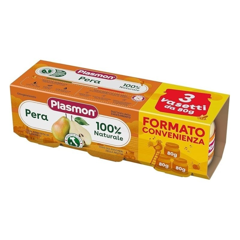 Plasmon omogeneizzato pera 3 pezzi da 80 g