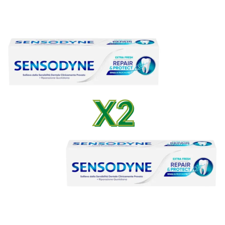 Sensodyne repair & protect extra fresh 2 tubi da 75 ml