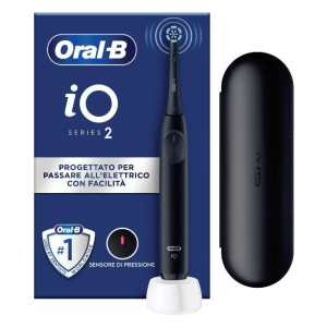 Oralb power spazzolino elettrico io2 series night black + travel case
