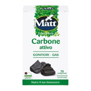 Matt erboristeria carbone attivo 75 compresse