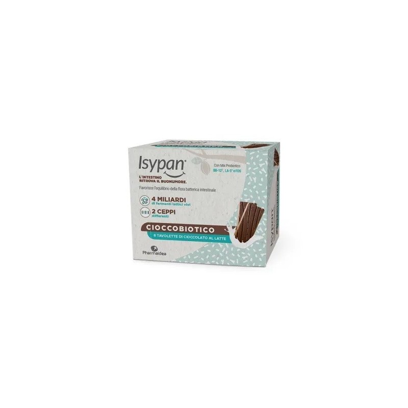 Isypan cioccobiotico latte 8 pezzi