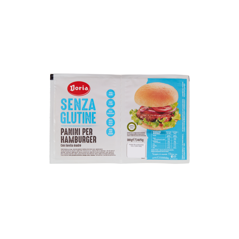 Doria panini hamburger 4x75 g