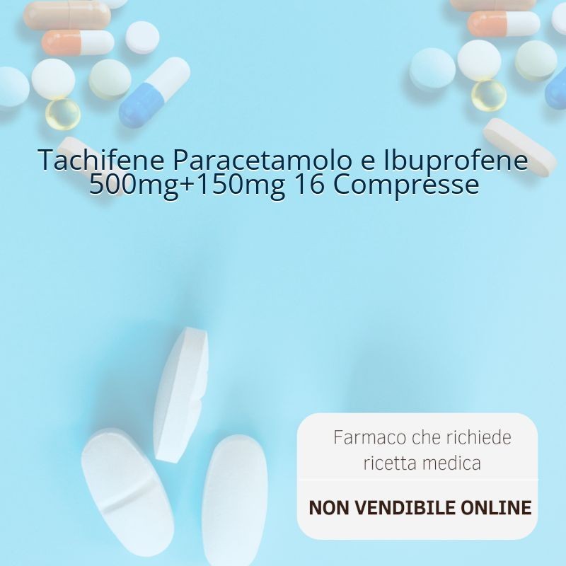 Tachifene 16 compresse riv 500 mg + 150 mg Tachifene 16 compresse riv 500 mg + 150 mg