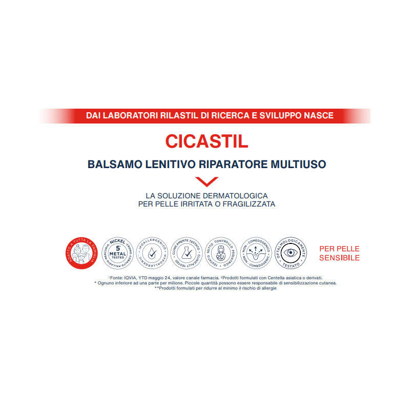 Rilastil cicastil balsamo lenitivo riparatore 40 ml Rilastil cicastil balsamo lenitivo riparatore 40 ml