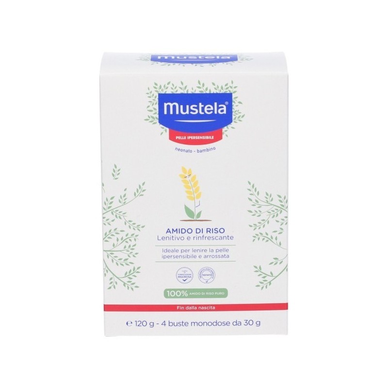 Mustela amido di riso 4 bustine da 30 g