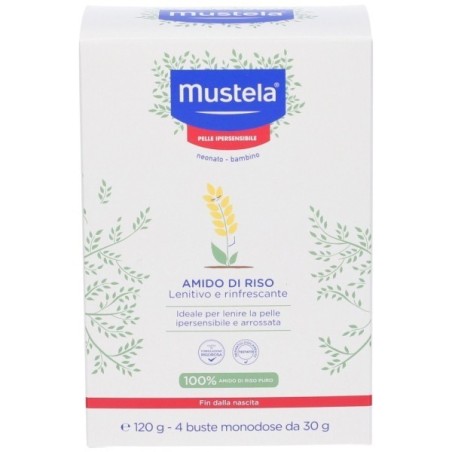Mustela amido di riso 4 bustine da 30 g