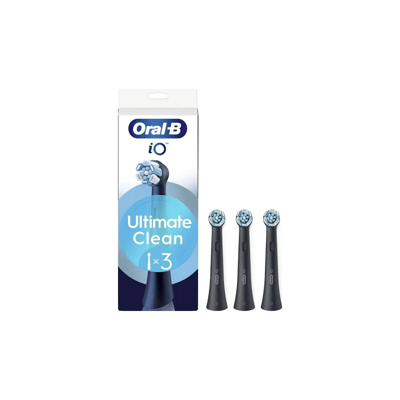 Oralb power refill io ultra clean black 3 pezzi