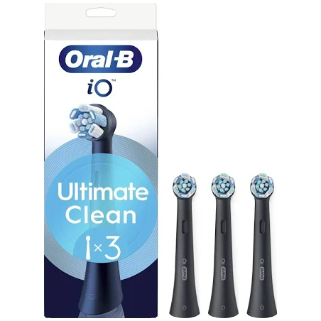 Oralb power refill io ultra clean black 3 pezzi