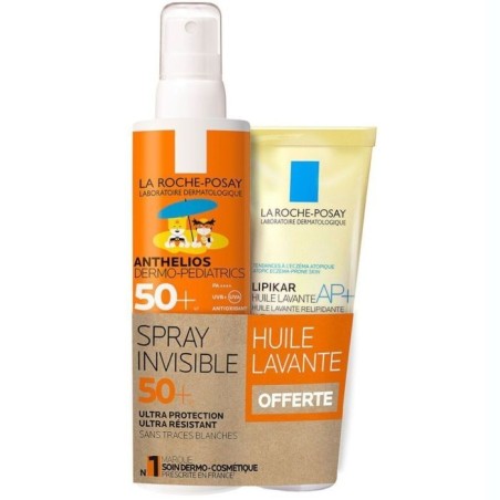 Anthelios spray uvmune bambino 50+ 200 ml + lipikar olio detergente ap+ 100 ml in omaggio
