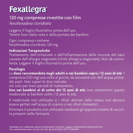 Fexallegra 10 compresse riv 120 mg