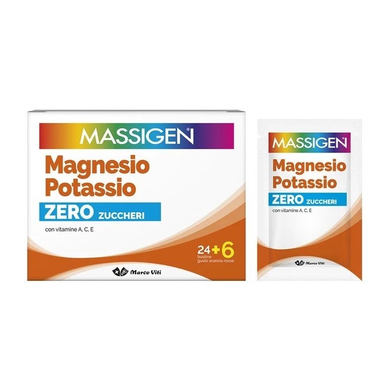 Massigen magnesio potassio senza zucchero 30 bustine edizione speciale 2025