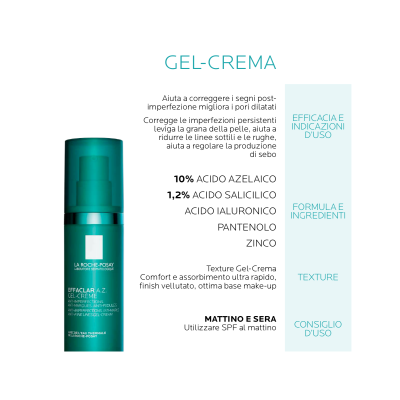 Effaclar az gel crema tendenza acneica 40 ml Effaclar az gel crema tendenza acneica 40 ml