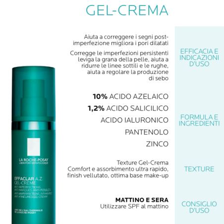 Effaclar az gel crema tendenza acneica 40 ml Effaclar az gel crema tendenza acneica 40 ml