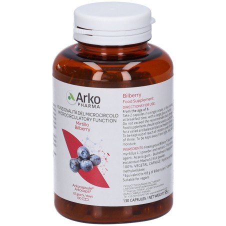 Arkocapsule funzionalita' microcircolo mirtillo 130 capsule Arkocapsule funzionalita' microcircolo mirtillo 130 capsule
