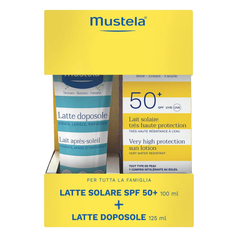 Mustela bipack latte solare 100 ml + doposole selettivo 125ml