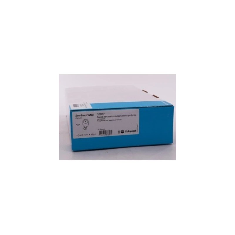 Sensura mio convex deep sacca urostomia monopezzo maxi 440 ml trasparente 10-43 mm 10 pezzi Sensura mio convex deep sacca urostomia monopezzo maxi 440 ml trasparente 10-43 mm 10 pezzi