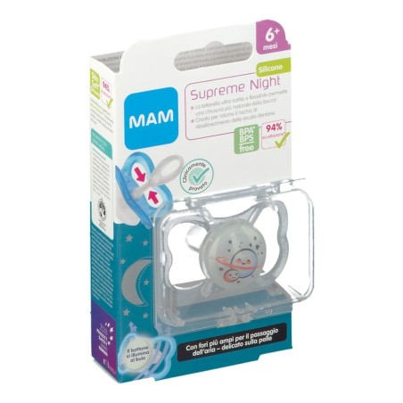 Mam succhietto supreme night 6+ silicone single box neutro