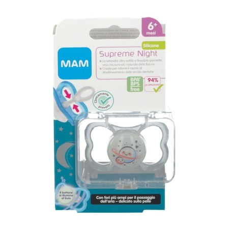 Mam succhietto supreme night 6+ silicone single box neutro Mam succhietto supreme night 6+ silicone single box neutro