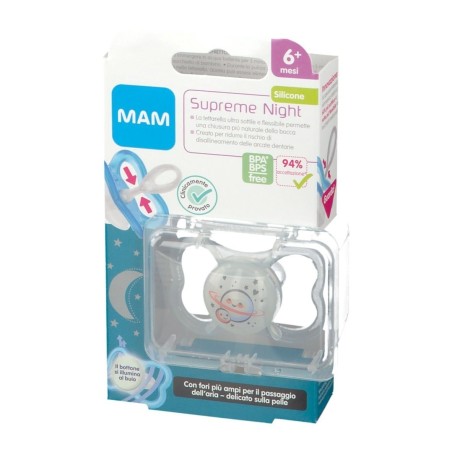 Mam succhietto supreme night 6+ silicone single box neutro Mam succhietto supreme night 6+ silicone single box neutro