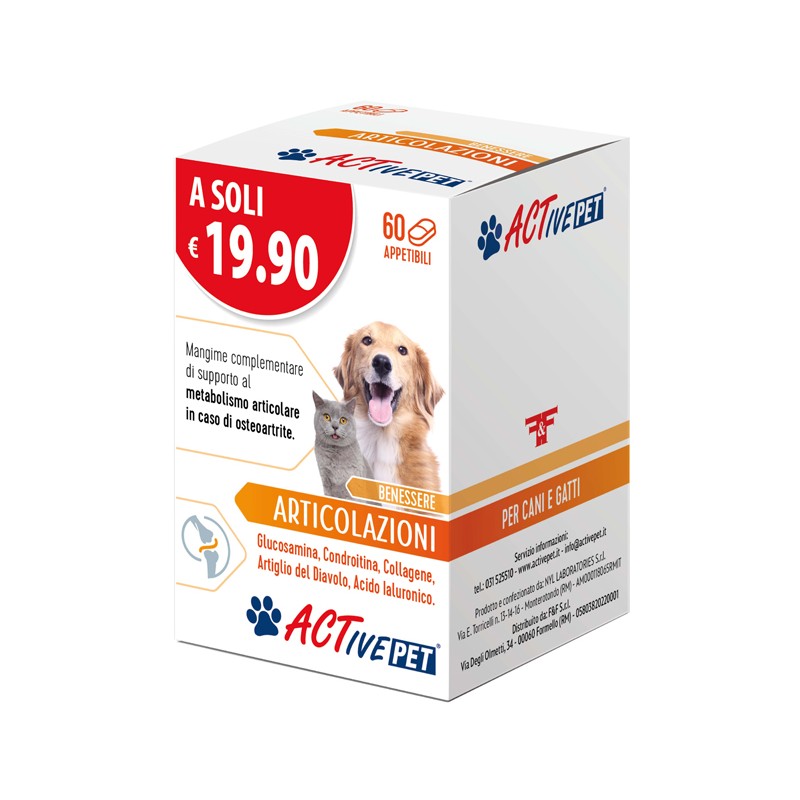 Active Pet Benessere Articolazioni 60 Compresse Appetibili